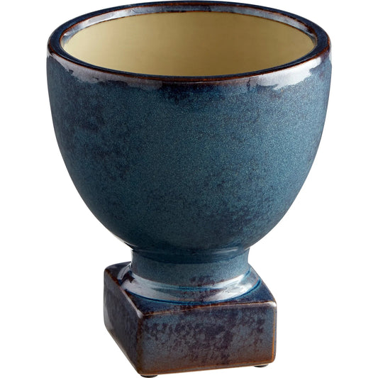 Big Sky Planter by Cyan Design in blue glaze. Made from terracotta in a transitional style.