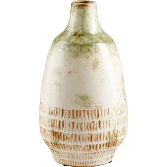 Yukon Vase by Cyan Design in olive pearl glaze. Made from terracotta in a eclectic & global style.