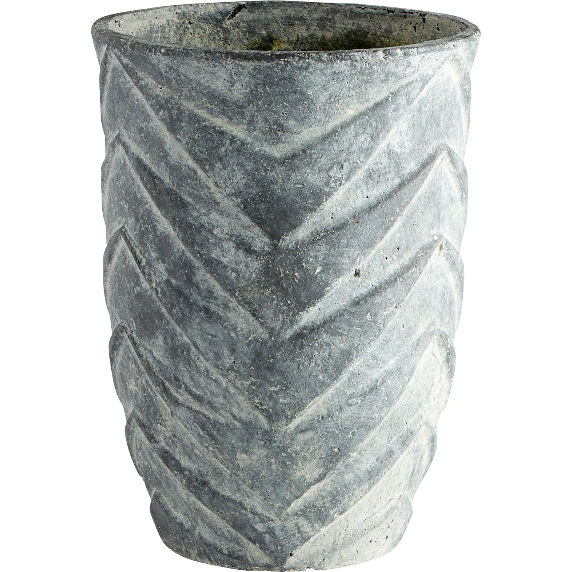 Bullard Planter by Cyan Design in pewter gray. Made from clay, paper in a eclectic & global style.