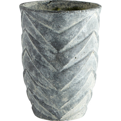 Bullard Planter by Cyan Design in pewter gray. Made from clay, paper in a eclectic & global style.