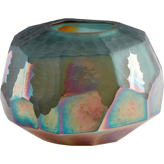 Roca Verde Vase by Cyan Design in green, gold. Made from glass in a eclectic & global style.