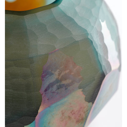 Roca Verde Vase by Cyan Design in green, gold. Made from glass in a eclectic & global style.