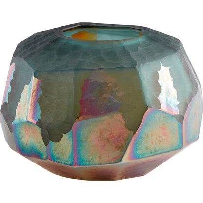 Roca Verde Vase by Cyan Design in green, gold. Made from glass in a eclectic & global style.