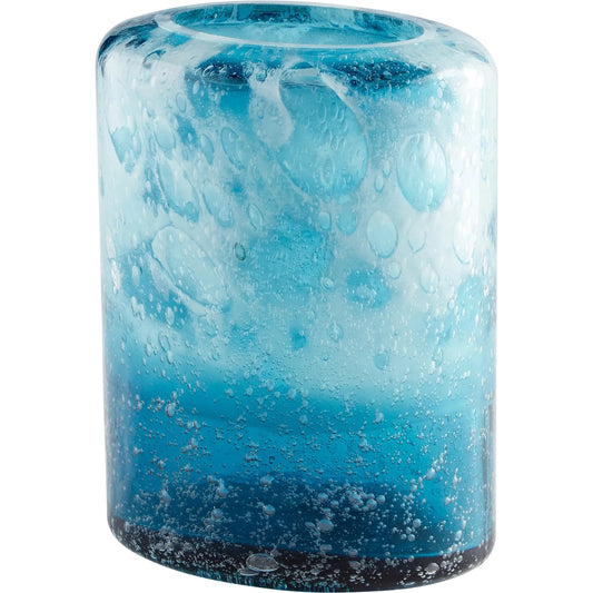 Spruzzo Vase by Cyan Design in blue. Made from glass in a coastal style.