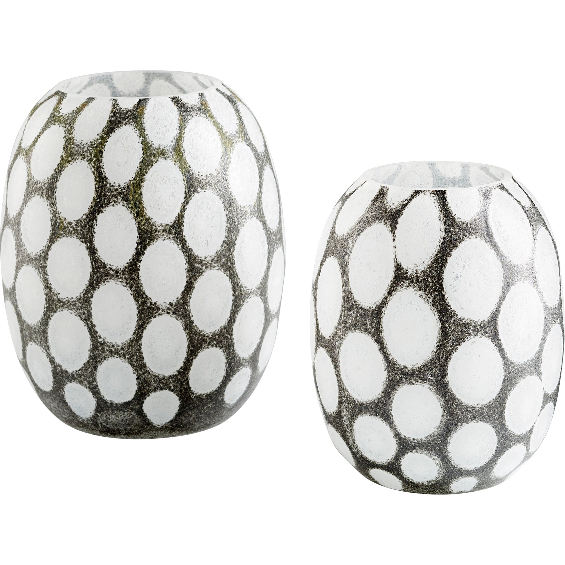 Brunson Vase by Cyan Design in brown, white. Made from glass in a eclectic & global style.