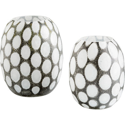 Brunson Vase by Cyan Design in brown, white. Made from glass in a eclectic & global style.