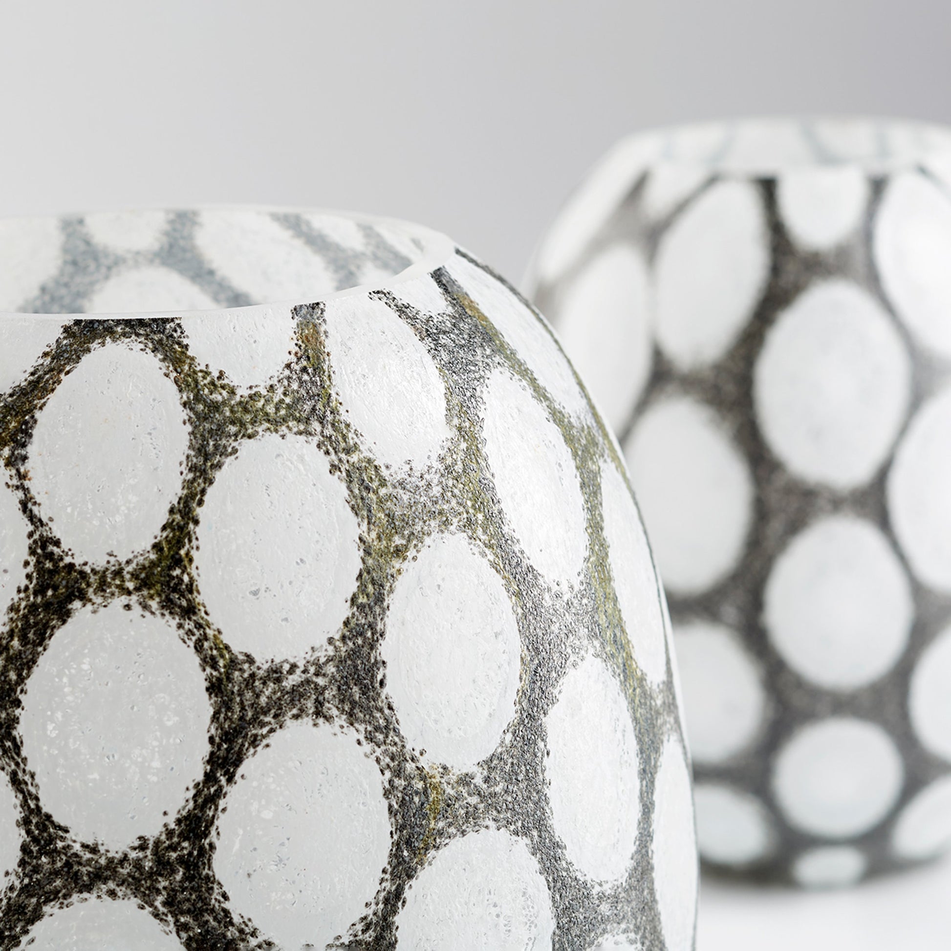 Brunson Vase by Cyan Design in brown, white. Made from glass in a eclectic & global style.