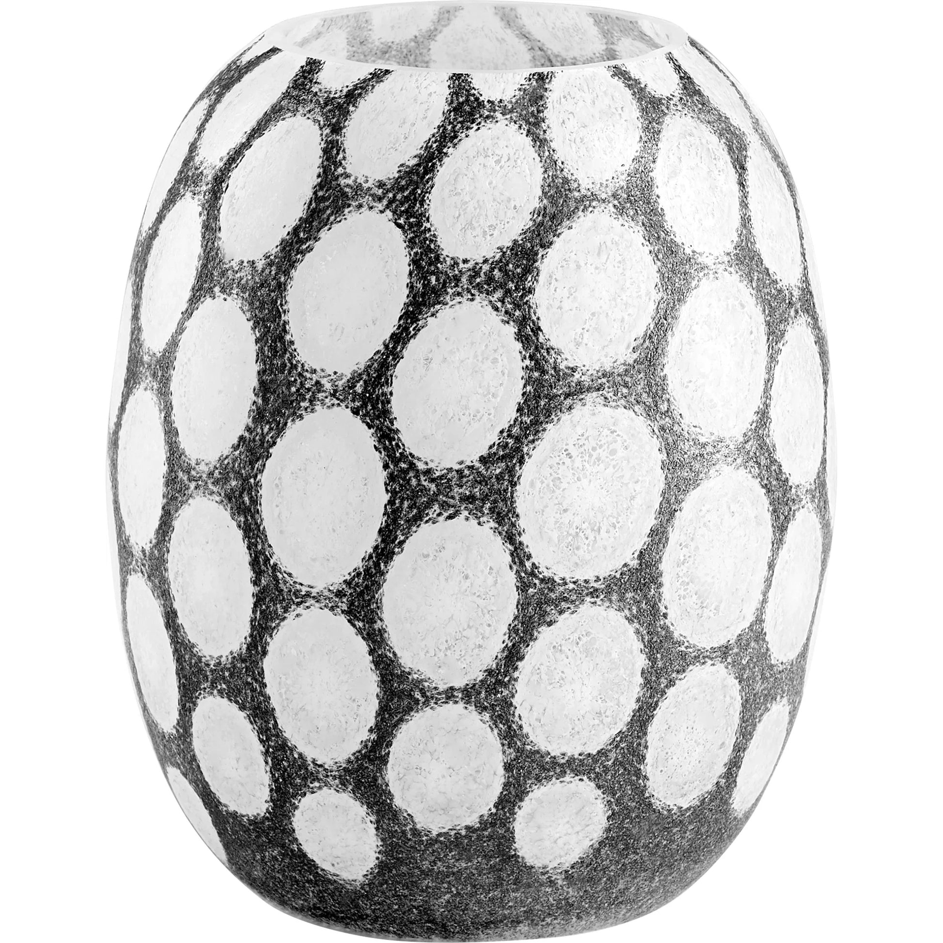 Brunson Vase by Cyan Design in brown, white. Made from glass in a eclectic & global style.
