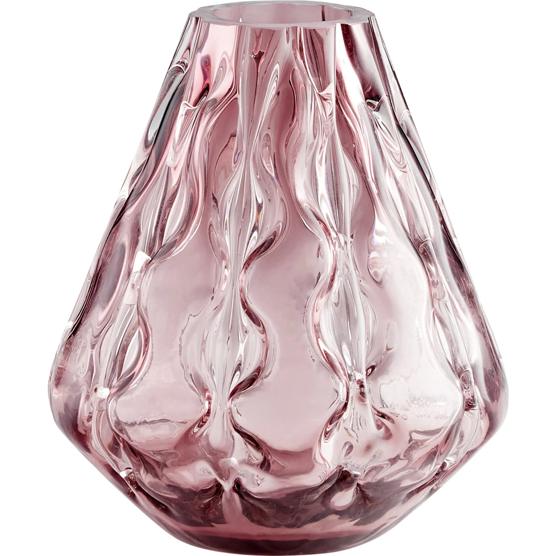 Geneva Vase by Cyan Design in blush. Made from glass in a cottage & farmhouse style.