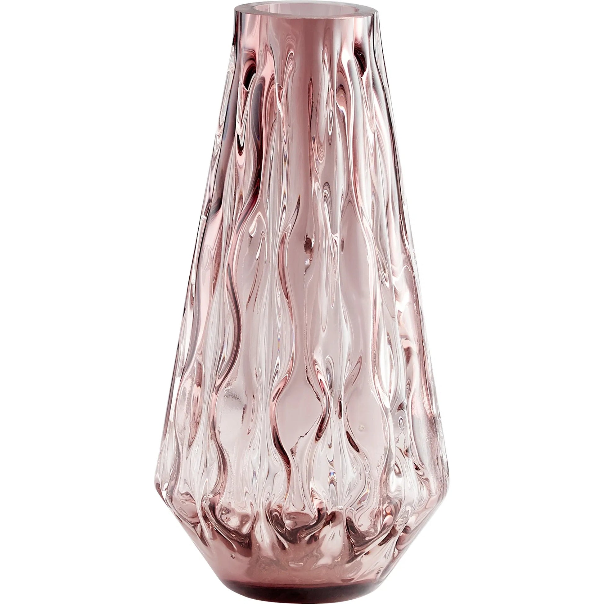 Geneva Vase by Cyan Design in blush. Made from glass in a cottage & farmhouse style.