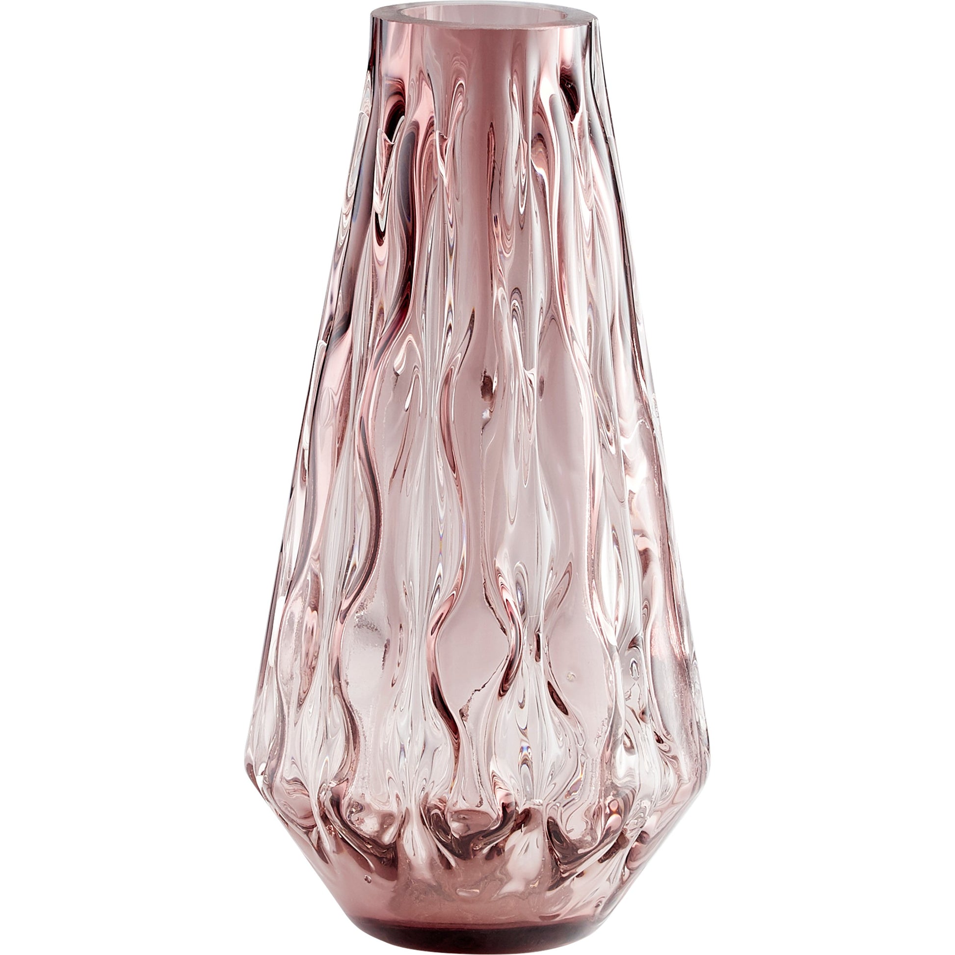 Geneva Vase by Cyan Design in blush. Made from glass in a cottage & farmhouse style.