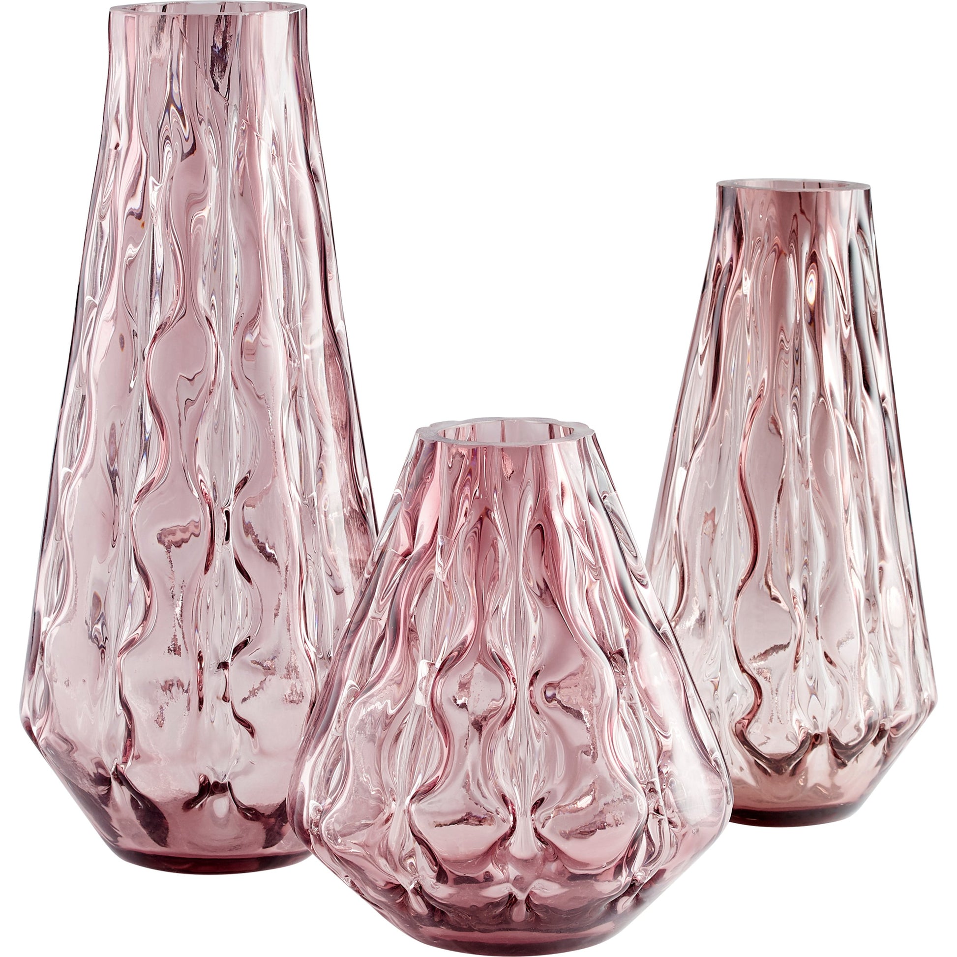 Geneva Vase by Cyan Design in blush. Made from glass in a cottage & farmhouse style.
