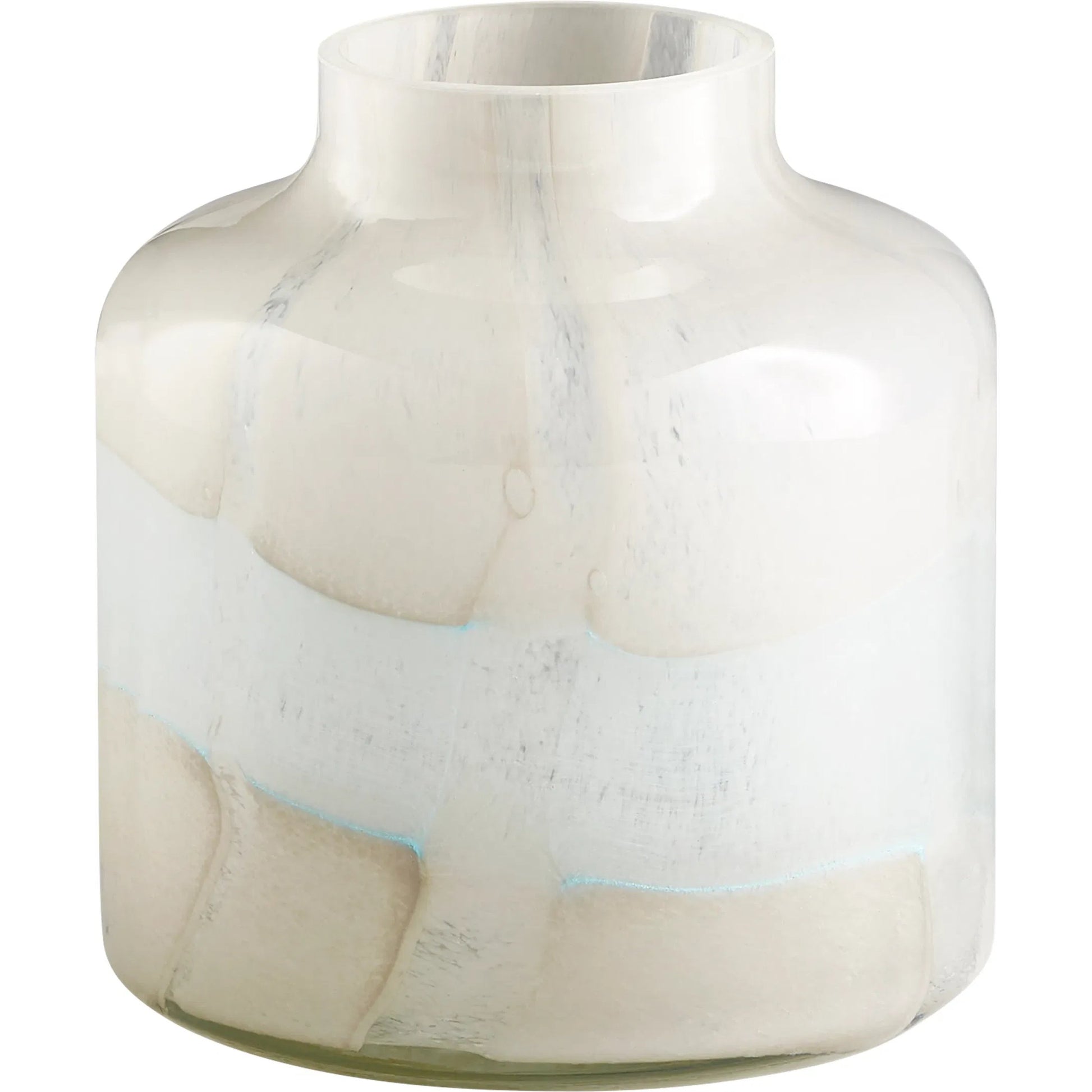 Lucerne Vase by Cyan Design in tan, aqua. Made from glass in a coastal style.