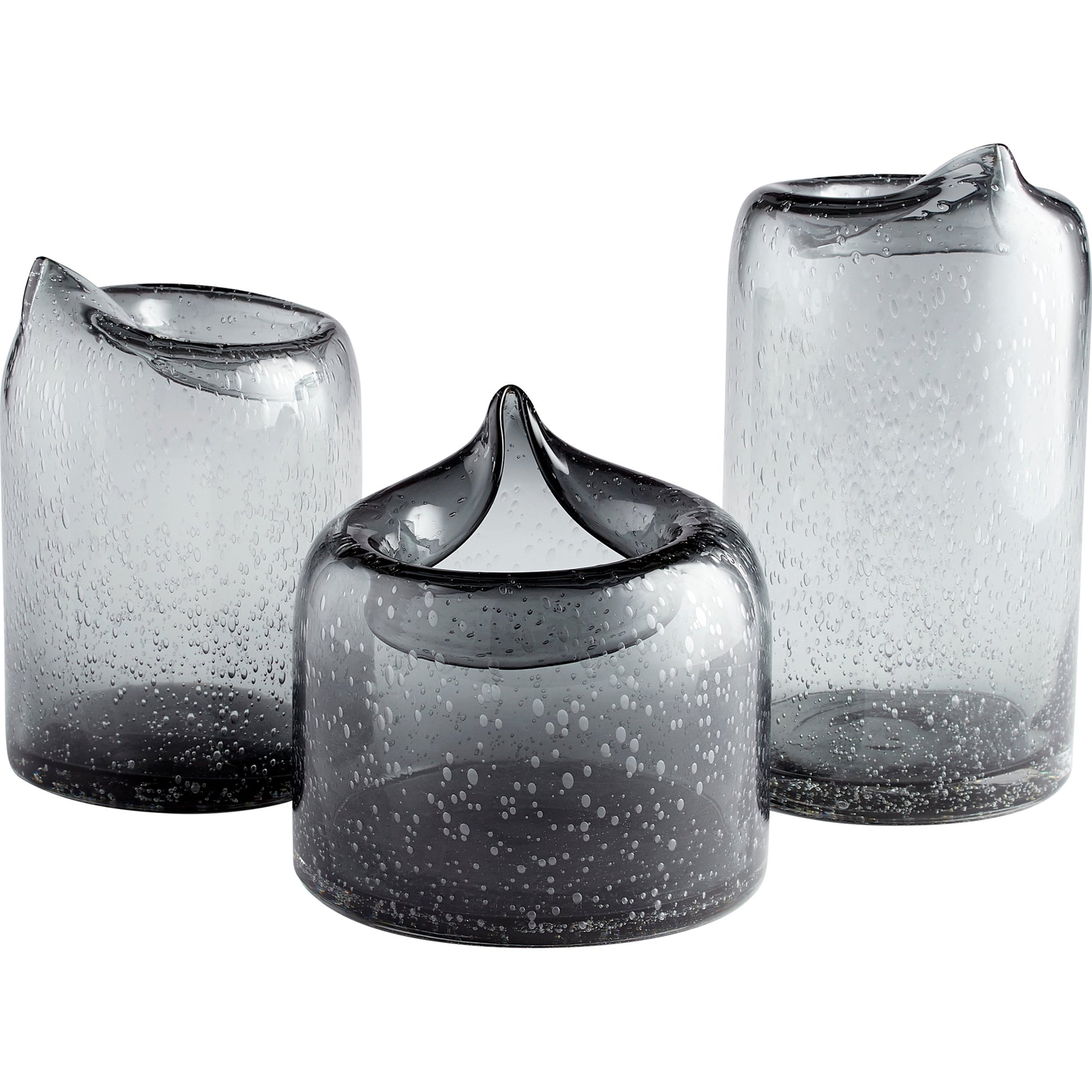 Oxtail Vase by Cyan Design in clear. Made from glass in a eclectic & global style.