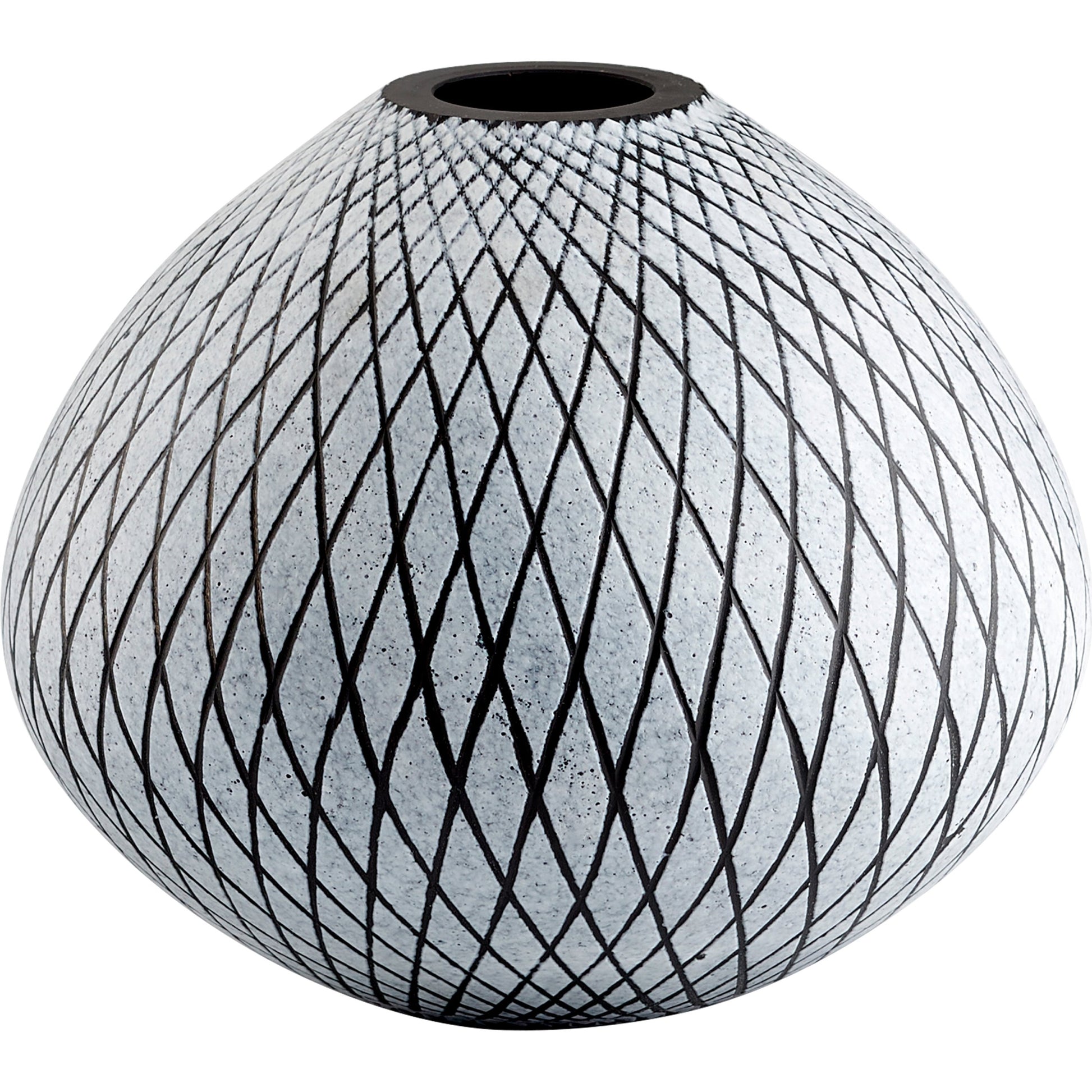 Bozeman Vase by Cyan Design in frosted gray. Made from glass in a eclectic & global style.