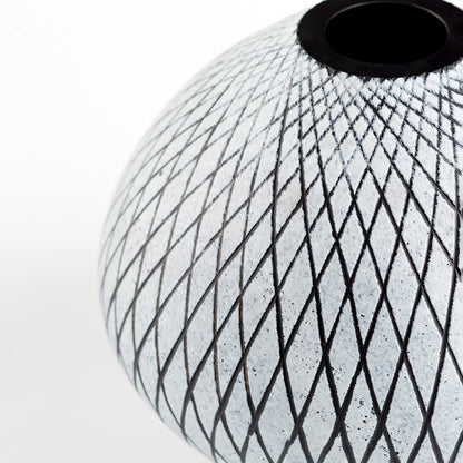 Bozeman Vase by Cyan Design in frosted gray. Made from glass in a eclectic & global style.