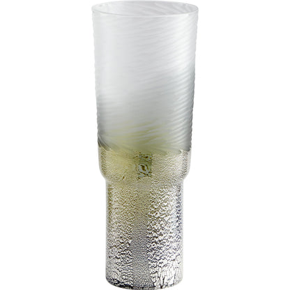 Canyonland Vase by Cyan Design in clear, gilded silver. Made from glass in a eclectic & global style.