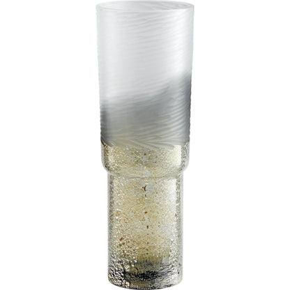 Canyonland Vase by Cyan Design in clear, gilded silver. Made from glass in a eclectic & global style.
