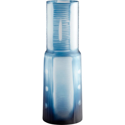 Olmsted Vase by Cyan Design in blue. Made from glass in a coastal style.
