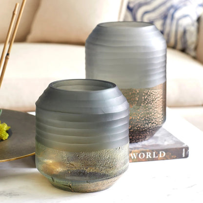 Alchemy Vase by Cyan Design in gray, gilded silver. Made from glass in a eclectic & global style.