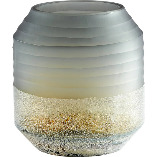 Alchemy Vase by Cyan Design in gray, gilded silver. Made from glass in a eclectic & global style.