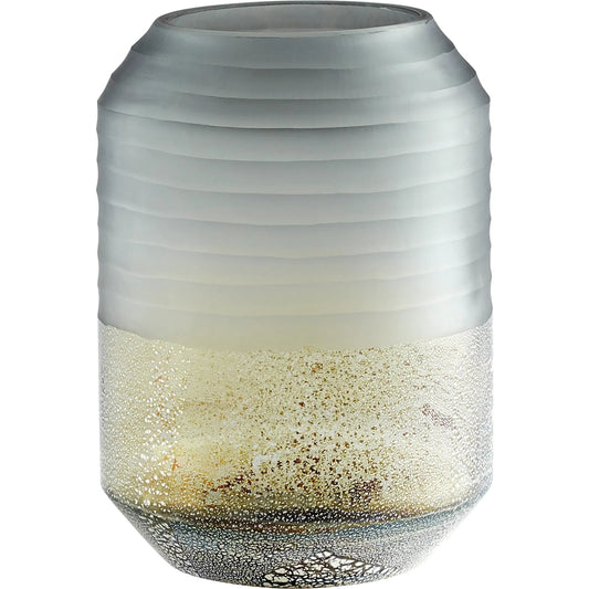 Alchemy Vase by Cyan Design in gray, gilded silver. Made from glass in a eclectic & global style.