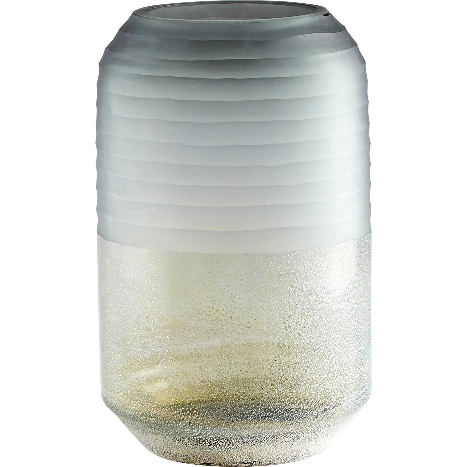Alchemy Vase by Cyan Design in gray, gilded silver. Made from glass in a eclectic & global style.