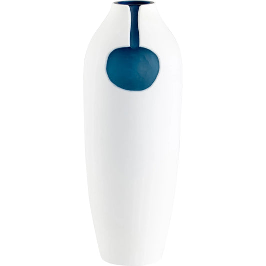 Oracle Vase by Cyan Design in blue, white. Made from glass in a coastal style.