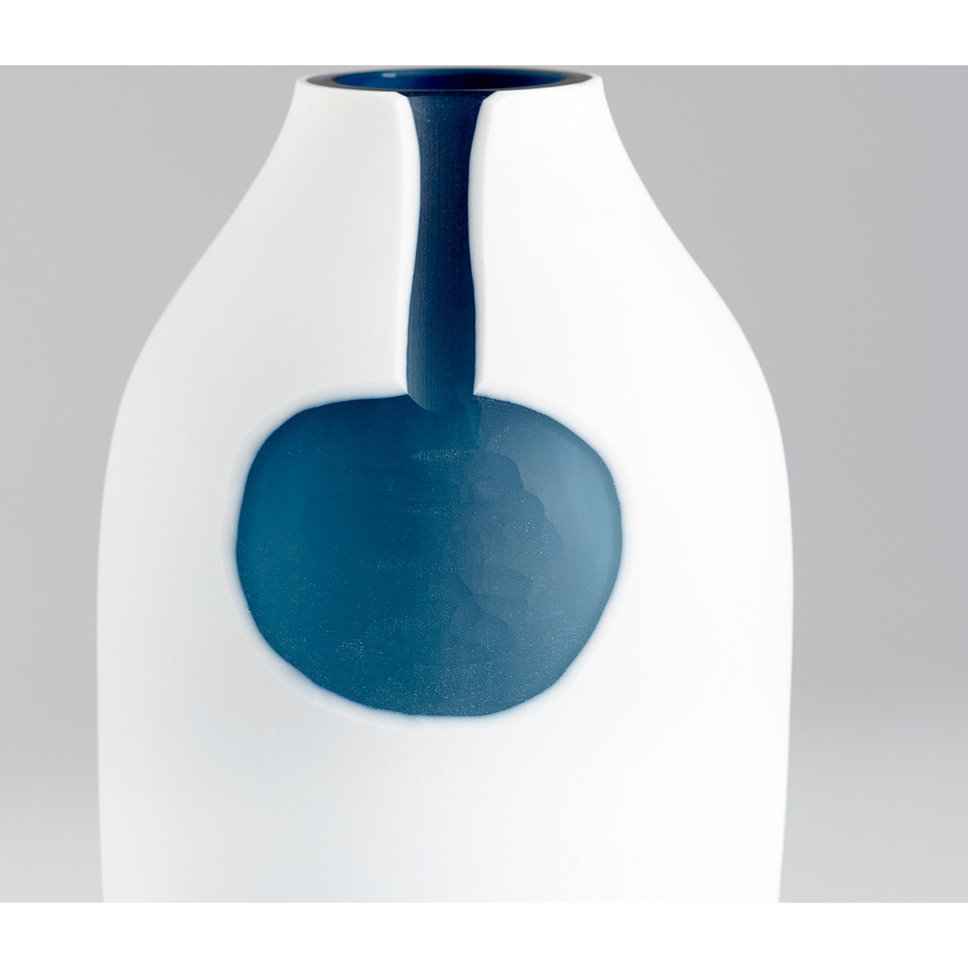 Oracle Vase by Cyan Design in blue, white. Made from glass in a coastal style.