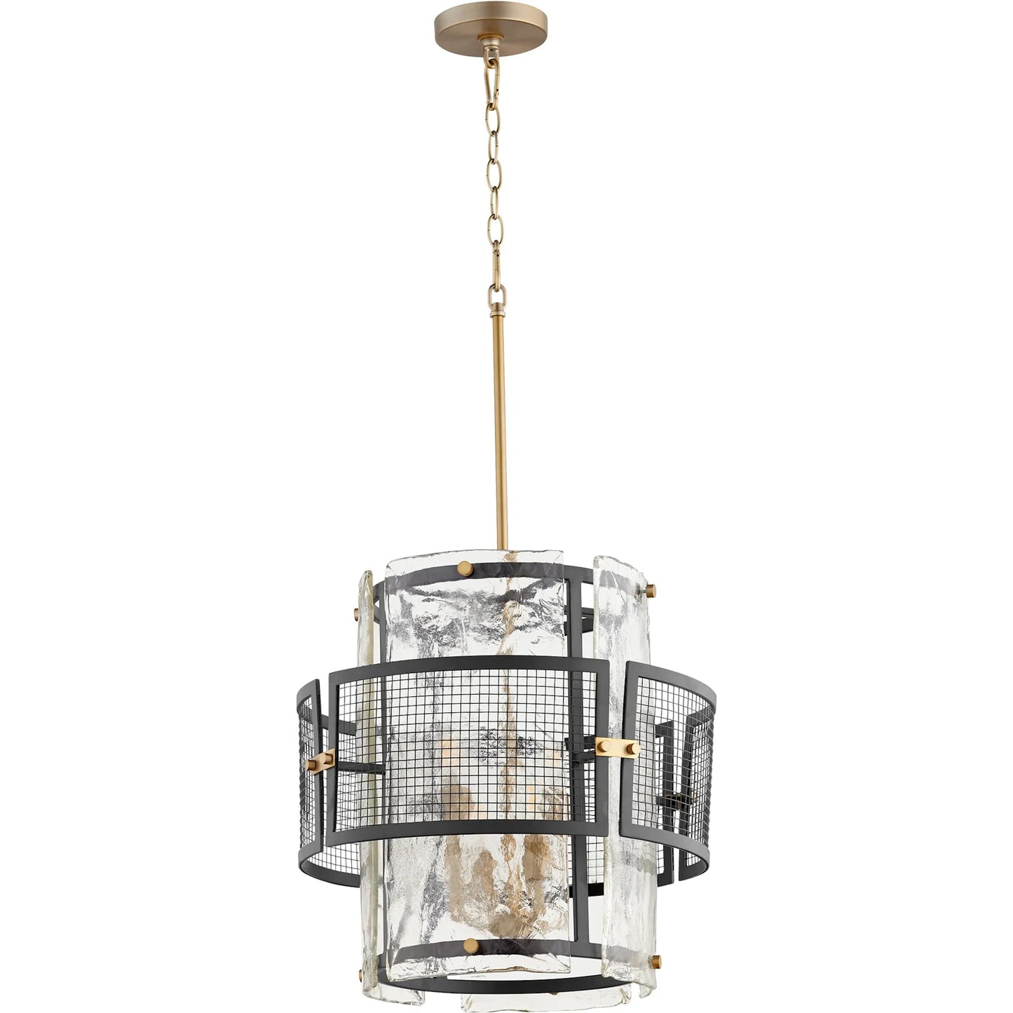 001 SI-1718958 | Primary Silo | Panorama Chandelier by Cyan Design in noir, aged brass. Made from iron, glass in a modern style.