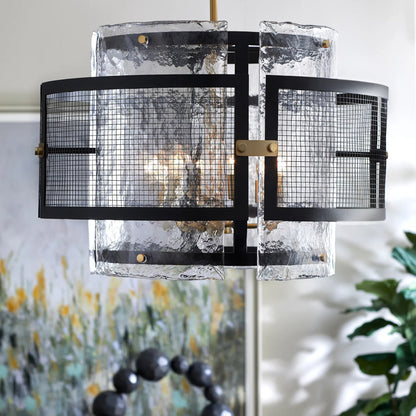 Panorama Chandelier by Cyan Design in noir, aged brass. Made from iron, glass in a modern style.