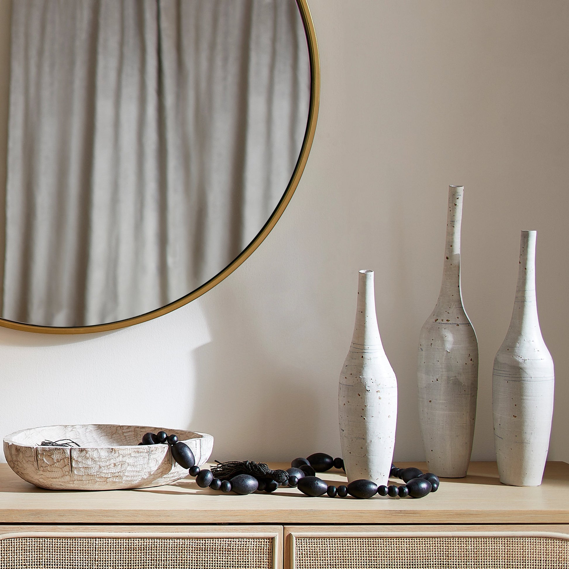 Blizzard Stone Beads by Cyan Design in black. Made from wood in a modern style.