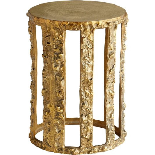 Lucila Table by Cyan Design in gold. Made from aluminum in a modern style.