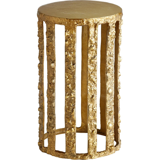 Lucila Table by Cyan Design in gold. Made from aluminum in a modern style.