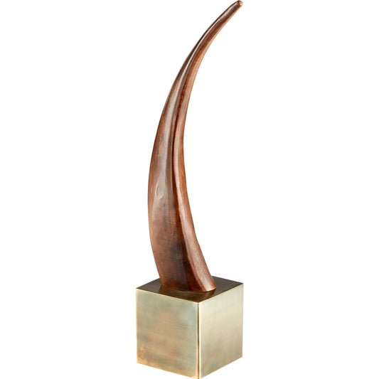 Eastern Claw Sculpture by Cyan Design in brown, bronze. Made from horn, stainless steel in a modern style.