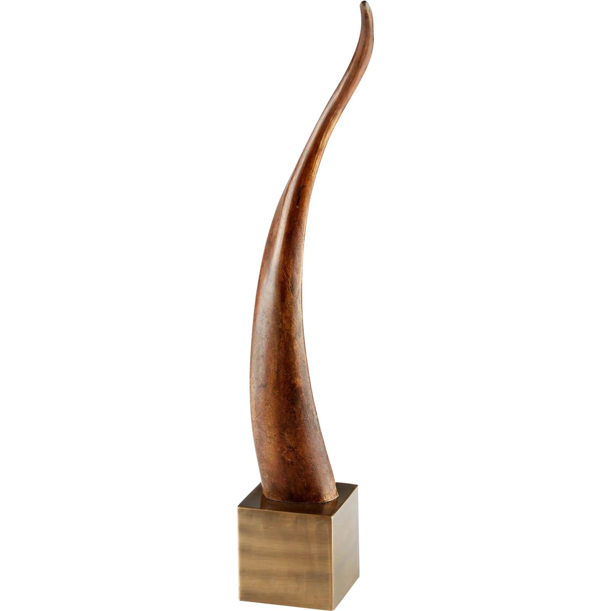 Western Claw Sculpture by Cyan Design in brown, bronze. Made from horn, stainless steel in a modern style.