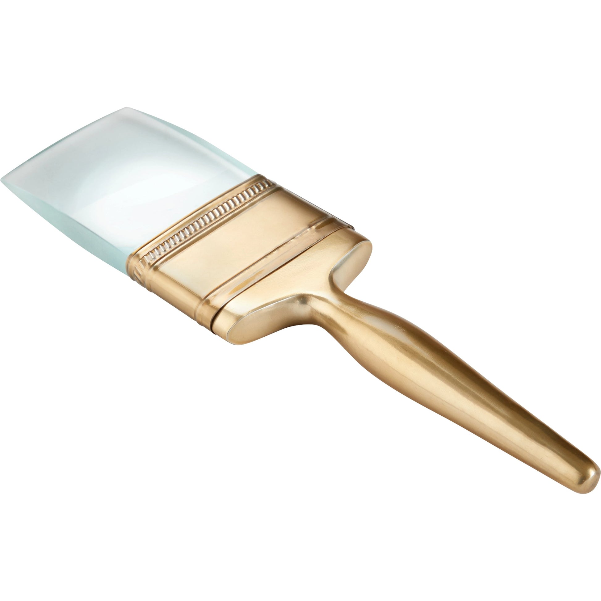 Brush Sculpture by Cyan Design in gold. Made from aluminum, glass in a modern style.