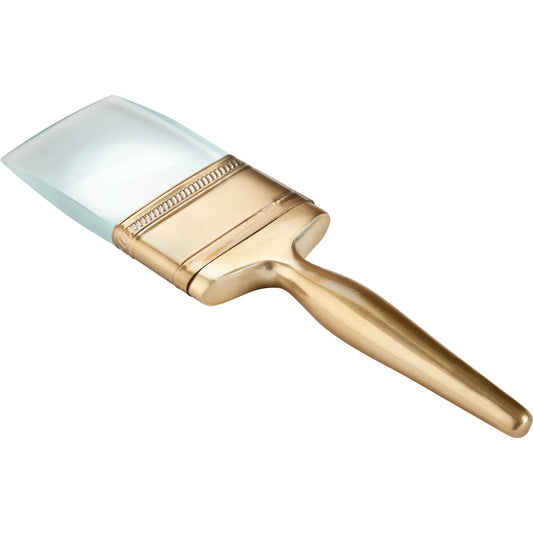 Brush Sculpture by Cyan Design in gold. Made from aluminum, glass in a modern style.