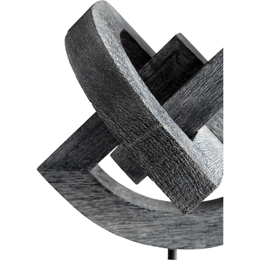 Gali Sculpture #3 by Cyan Design in weathered grey. Made from wood in a modern style.
