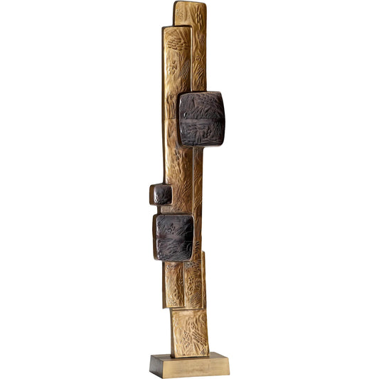 Yayoi Sculpture by Cyan Design in gold, black. Made from aluminum in a modern style.