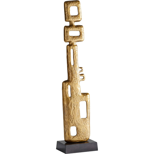 Sargon Lux Sculpture by Cyan Design in gold. Made from aluminum in a modern style.