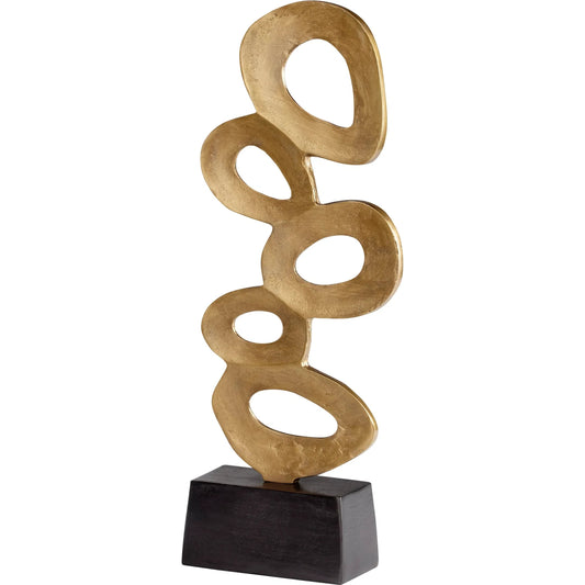 Chellean Lux #1 Sculpture by Cyan Design in gold. Made from aluminum in a modern style.