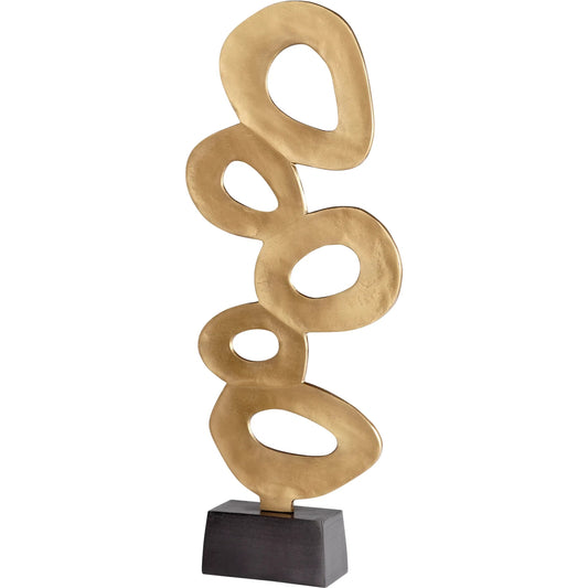 Chellean Lux #2 Sculpture by Cyan Design in gold. Made from aluminum in a modern style.