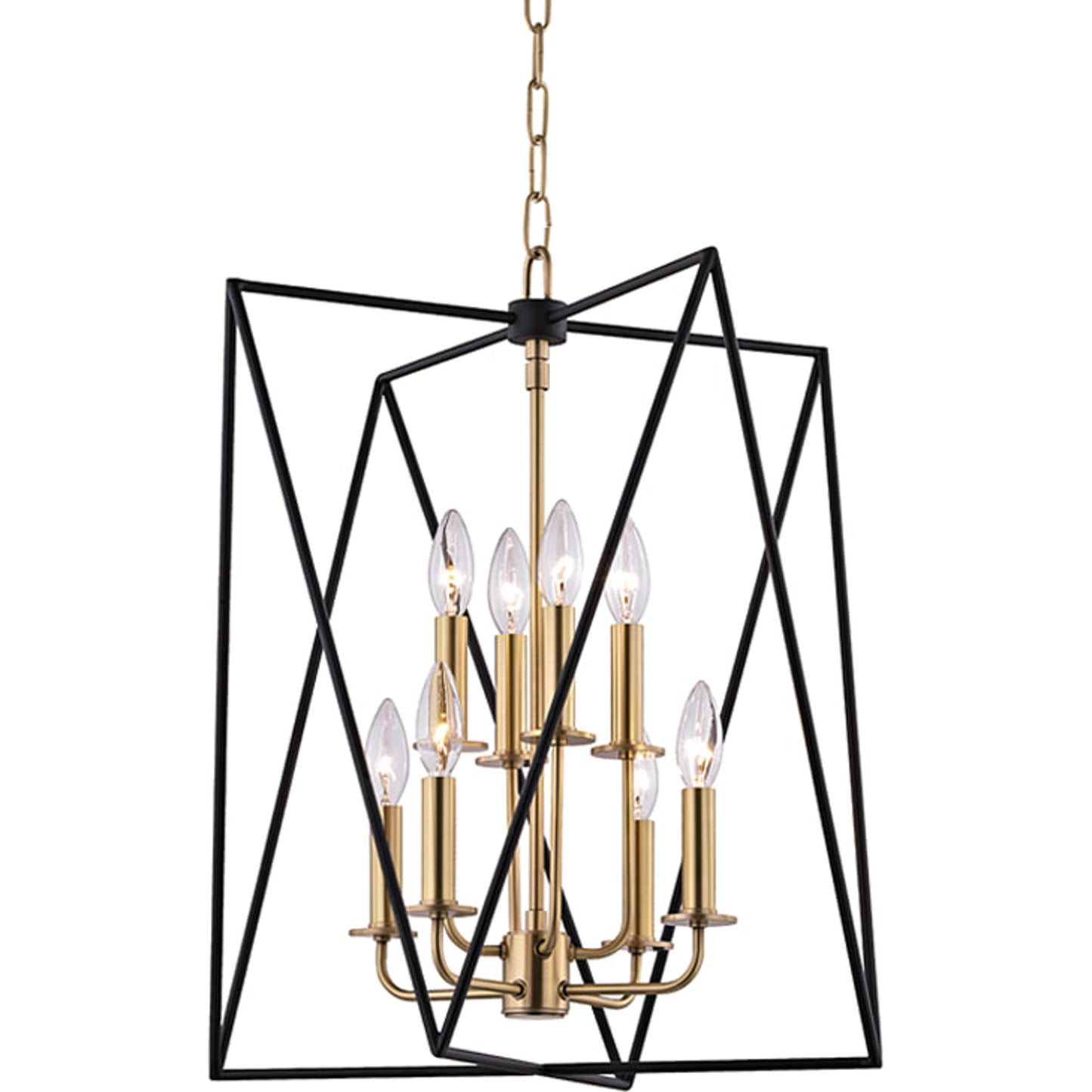 002 S-308072 | Primary Silo | Laszlo Pendant by Hudson Valley in aged brass. Made from steel in a transitional style.