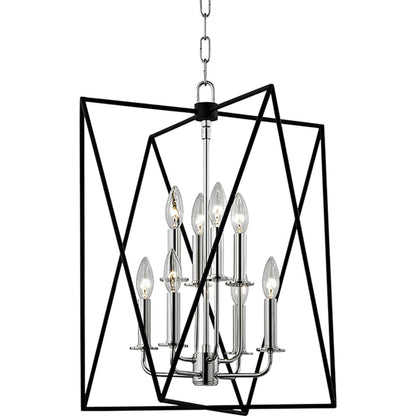 Laszlo Pendant by Hudson Valley in aged brass. Made from steel in a transitional style.