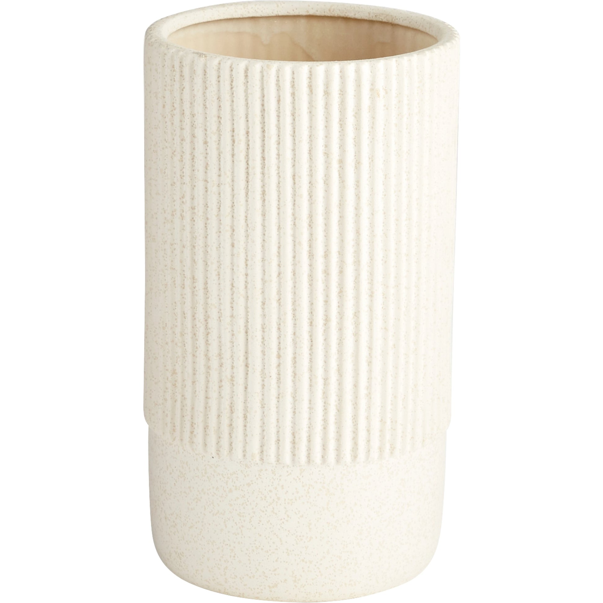 Harmonica Vase by Cyan Design in white. Made from ceramic in a modern style.