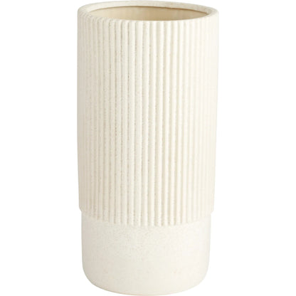Harmonica Vase by Cyan Design in white. Made from ceramic in a modern style.