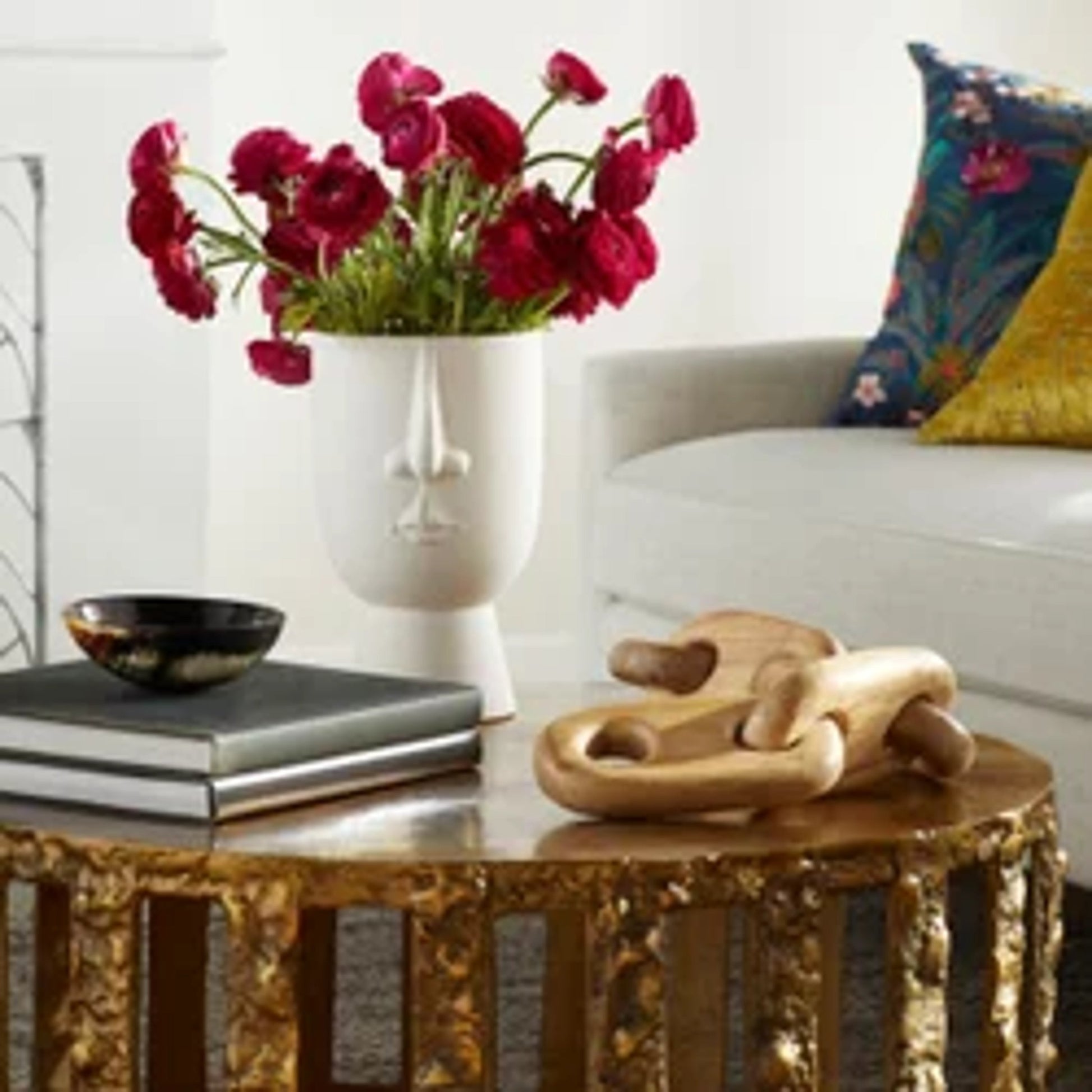 Father Vase by Cyan Design in white. Made from ceramic in a modern style.