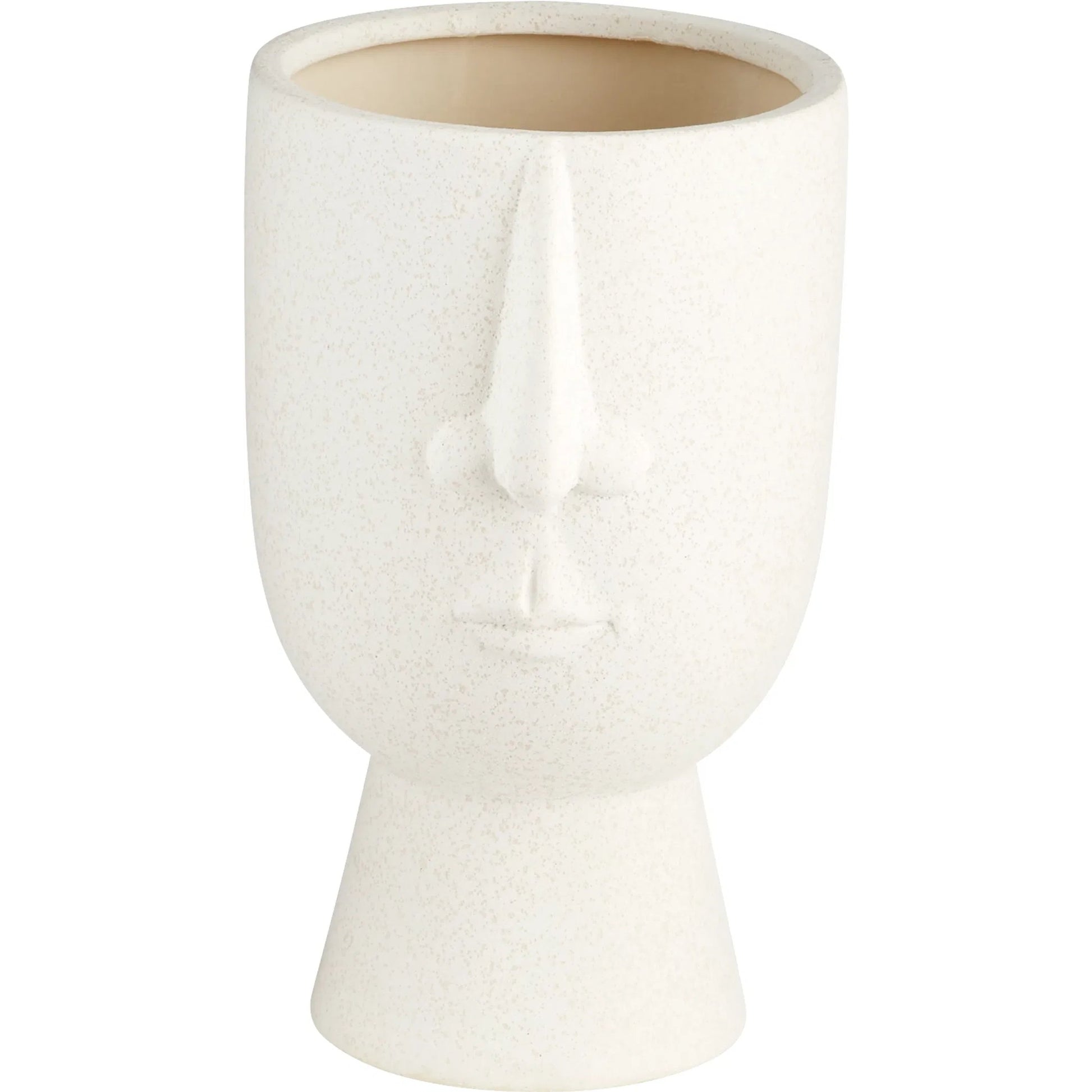 Father Vase by Cyan Design in white. Made from ceramic in a modern style.