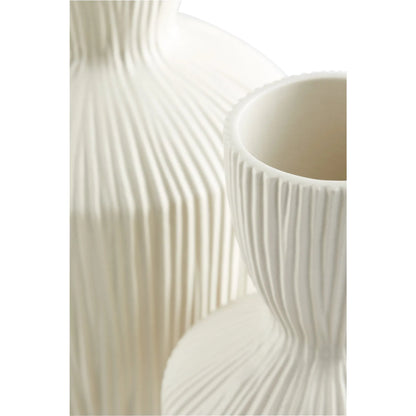 Bravo Vase by Cyan Design in white. Made from ceramic in a modern style.